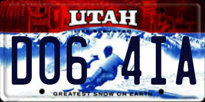 UT license plate D064IA