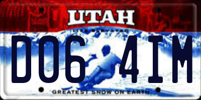 UT license plate D064IM