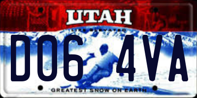 UT license plate D064VA