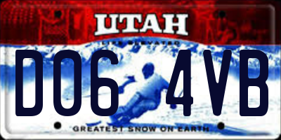 UT license plate D064VB