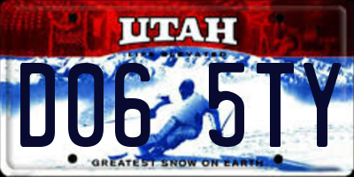 UT license plate D065TY