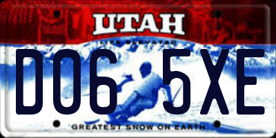 UT license plate D065XE