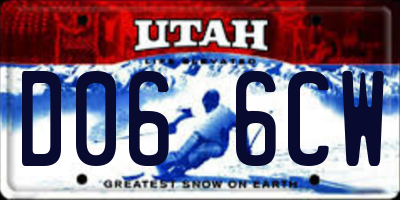 UT license plate D066CW