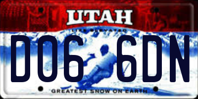 UT license plate D066DN