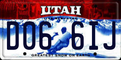 UT license plate D066IJ