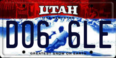 UT license plate D066LE