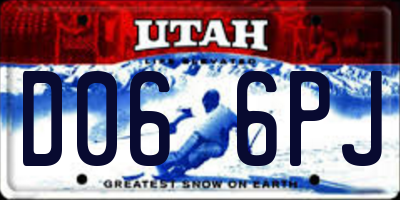 UT license plate D066PJ