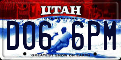 UT license plate D066PM