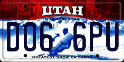 UT license plate D066PU