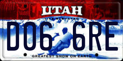 UT license plate D066RE