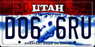 UT license plate D066RU