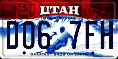 UT license plate D067FH