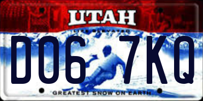 UT license plate D067KQ