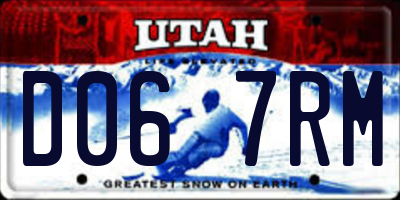 UT license plate D067RM
