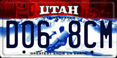 UT license plate D068CM