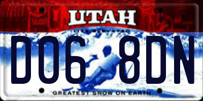 UT license plate D068DN