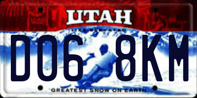 UT license plate D068KM