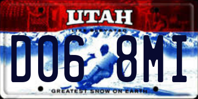 UT license plate D068MI