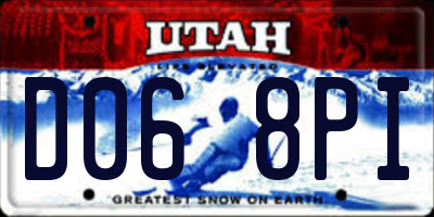 UT license plate D068PI