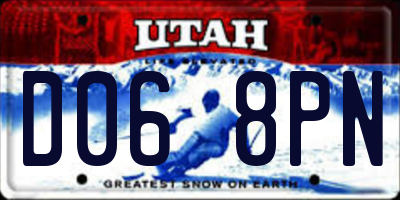 UT license plate D068PN
