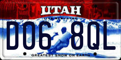 UT license plate D068QL