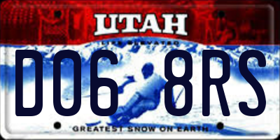 UT license plate D068RS