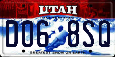 UT license plate D068SQ
