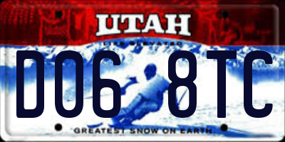 UT license plate D068TC