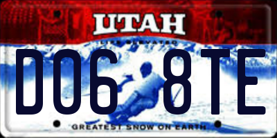 UT license plate D068TE