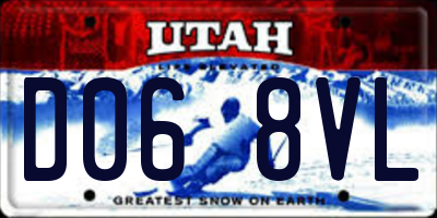 UT license plate D068VL