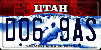 UT license plate D069AS