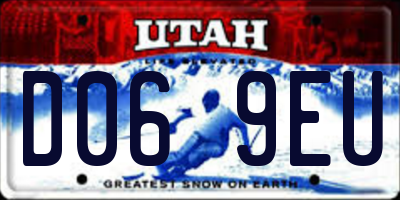 UT license plate D069EU
