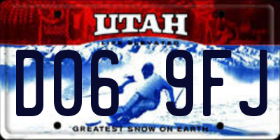 UT license plate D069FJ