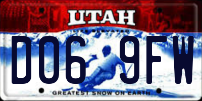 UT license plate D069FW