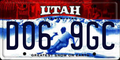 UT license plate D069GC