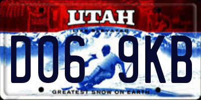 UT license plate D069KB