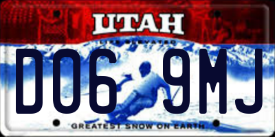 UT license plate D069MJ
