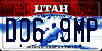 UT license plate D069MP