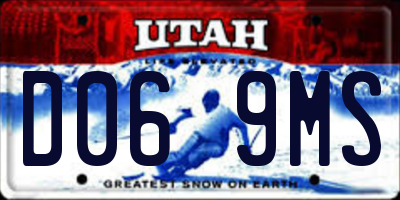 UT license plate D069MS
