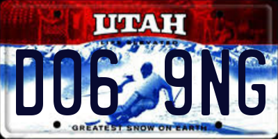 UT license plate D069NG