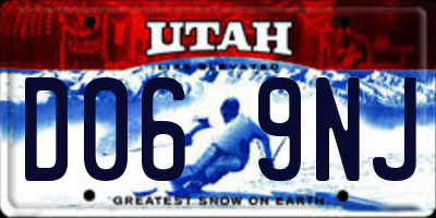 UT license plate D069NJ