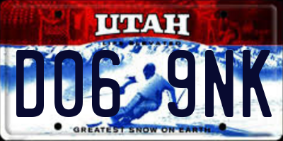 UT license plate D069NK