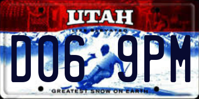 UT license plate D069PM