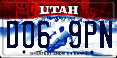 UT license plate D069PN