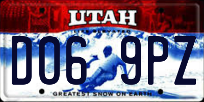 UT license plate D069PZ