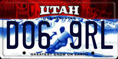 UT license plate D069RL