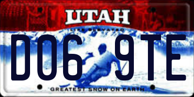 UT license plate D069TE