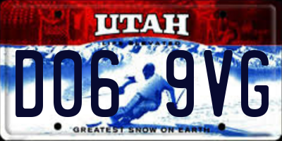 UT license plate D069VG