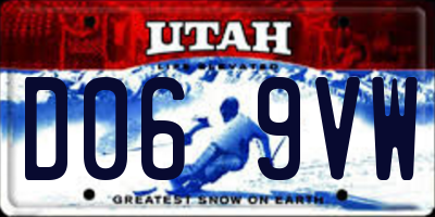 UT license plate D069VW