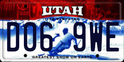 UT license plate D069WE